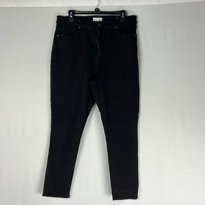Loft, black, skinny curvy high rise jeans. Size 14/32.